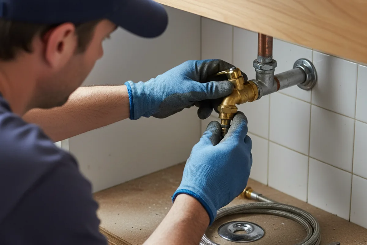 Shutoff valve and fitting work during Faucet and Fixture Repair in Jones